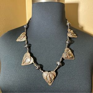 Vintage metal beaded necklace